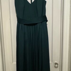 Green Vera Wang Bridesmaid Halter Dress